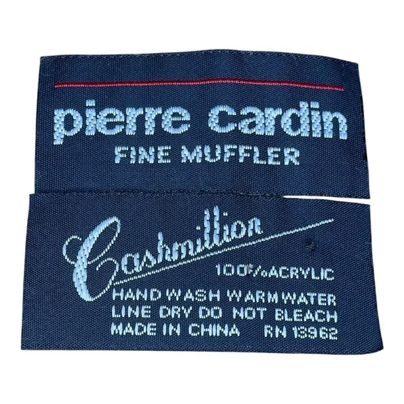 Vintage Pierre Cardin Fine Muffler Cashmillion Scarf - Picture 4 of 8